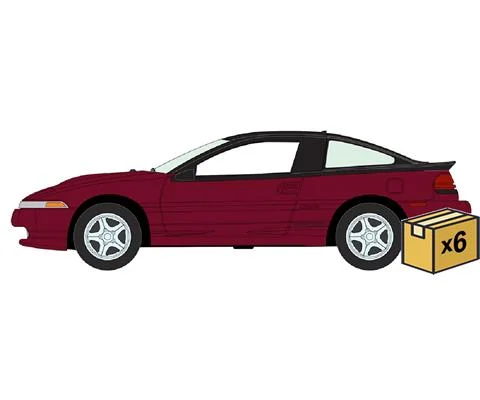 1990 Eagle Talon TSi in Raspberry Red with Black Top - 6 pieces in a Non-Returnable Factory-Sealed CASE
