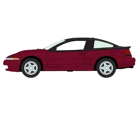 1990 Eagle Talon TSi in Raspberry Red with Black Top - AUTO WORLD