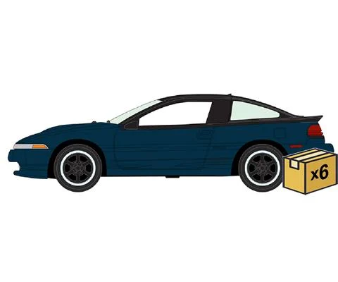 1990 Eagle Talon TSi in Daytona Blue Poly with Black Top - 6 pieces in a Non-Returnable Factory-Sealed CASE