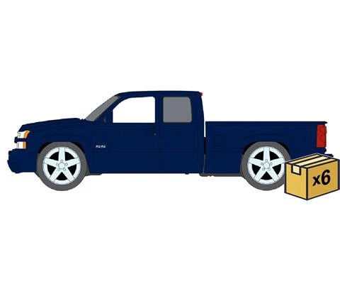 2003 Chevrolet Silverado SS Pickup Truck in Arrival Blue - NEW TOOLING - 6 pieces in a Non-Returnable Factory-Sealed CASE