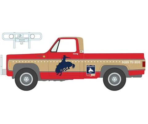 PCRA - 1977 Chevrolet C10 Scottsdale in Red and Tan 2-Tone with PRCA