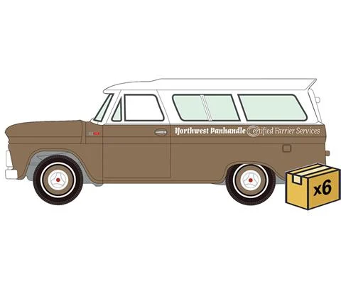 Mobile Farrier - 1965 Chevrolet Suburban in Sierra Tan Poly with White - 6-Piece Set in a Non-Returnable Factory-Sealed