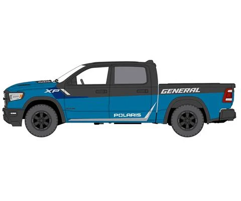 Polaris - 2023 Ram 1500 Pickup Truck in Hydro Blue Effect Flat Black and Gloss Black