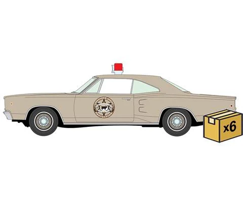 Montana Livestock Commission - 1968 Dodge Coronet in Beige with Police Lights - 6-Piece Set in a Non-Returnable Factory-Sealed Case