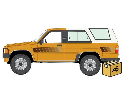 1984 Toyota 4Runner Pickup Truck in Bright Gold with White Top - NEW CASTING - 6 pieces in a Non-Returnable