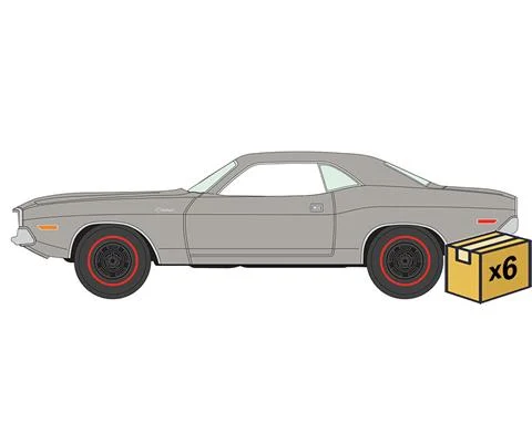 1970 Dodge Challenger in Silver - 6 pieces in a Non-Returnable Factory-Sealed CASE