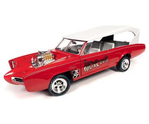 Monkeemobile - Red Body with Flat White Roof and Monkees Graphics
