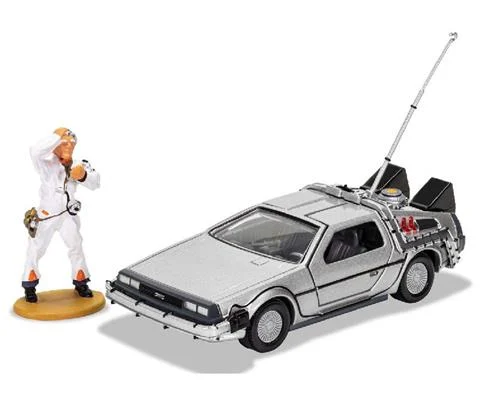 Back to the Future - DeLorean and Doc Brown Figure