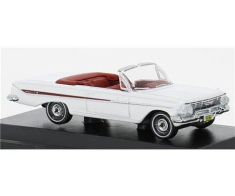 1961 Chevrolet Impala Convertible in White with Red Interior - OXFORD