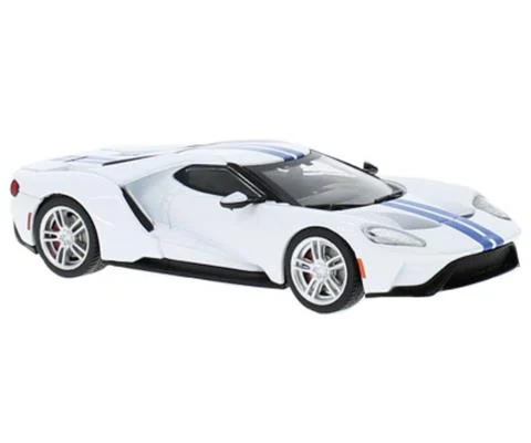2017 Ford GT in White with Blue Stripes - IXO MODELS