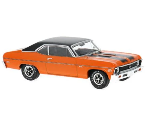 1971 Chevrolet Nova SS in Orange and Black - IXO MODELS