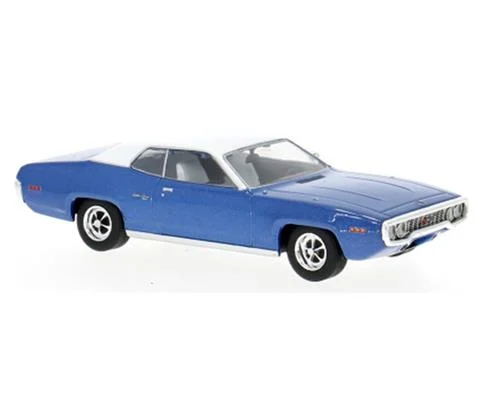 1971 Plymouth Satellite Sebring Plus in Blue and White - IXO MODELS
