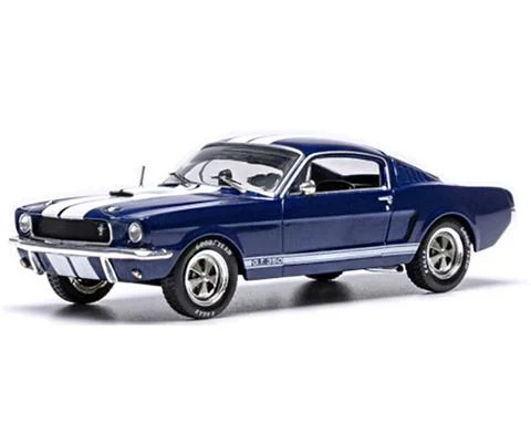 1965 Ford Mustang Shelby GT 350 in Dark Blue with White Stripes - IXO MODELS