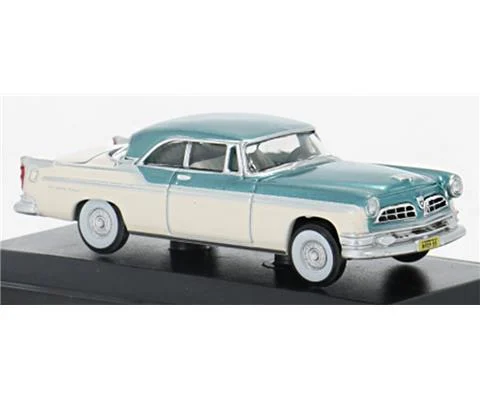 1955 Chrysler New Yorker Deluxe Coupe St Regis in Whie and Metallic Turquoise - OXFORD