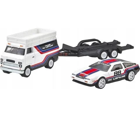 Team Delorean - #88 DMC Delorean with Rally Hauler Van and Transport Trailer