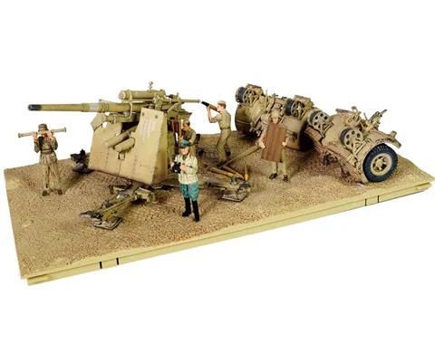 Flak 36 - Krupp German Army Artillery Gun Flak 36 with Flak Rohr 18 Gun Barrel and SD 202 Tow