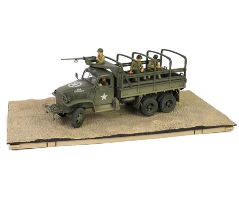 CCKW 353B - U S Army GMC Truck 1st Infantry Division Sheet Metal Closed Cab - LST Ship Ramp Weymouth