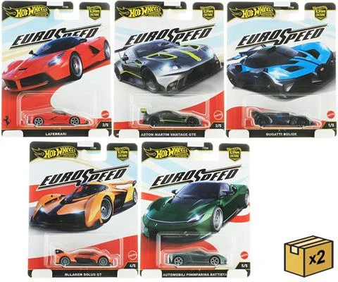 Hot Wheels Car Culture - Eurospeed - 10-Piece Set in a Non-Returnable Factory-Sealed Case