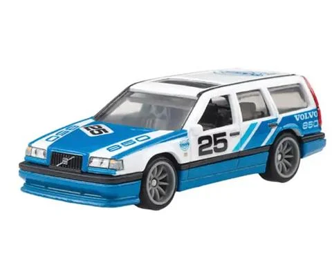 Volvo 850 #25 Estate Wagon in White and Blue - HOT WHEELS