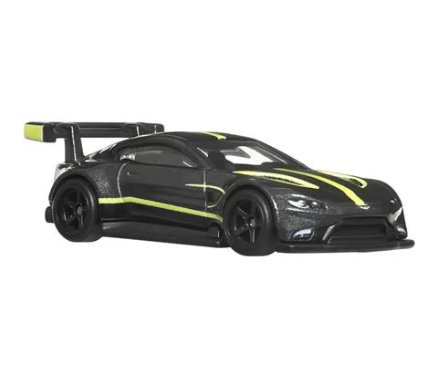 Aston Martin Vantage GTE in Black with Lime Gren Accents - HOT WHEELS