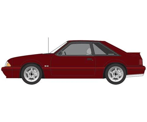 1988 Ford Mustang GT in Medium Cabernet Red - GMP