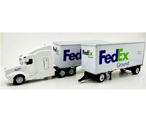 FedEx - 28 Dry Trailer Combo with Dolly in White Trailer Only Cab Not Included