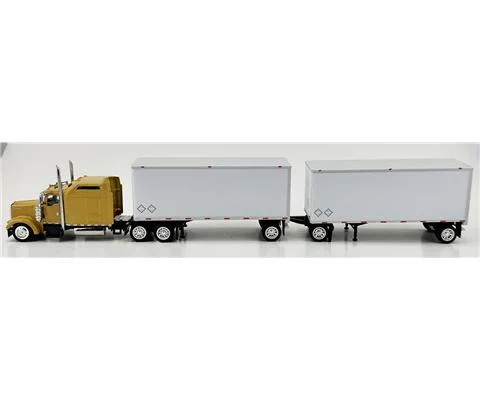 28 Dry Trailer Combo with Dolly in White with Silver - Trailer Only Cab Not Included