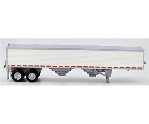 Covered Grain Trailer with Silver Tarp - HO LOGISTICS