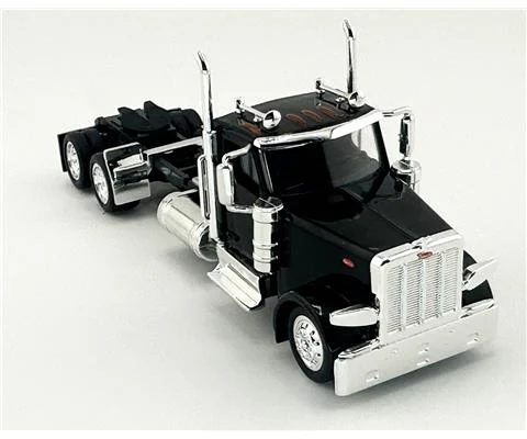 Peterbilt 589 2 Axle with Daycab in Black - HO LOGISTICS