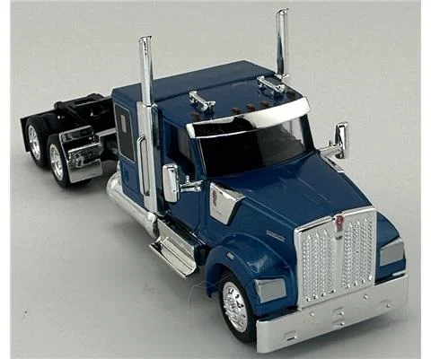 Kenworth W990 Flat Top Sleeper Cab in Blue Metallic - HO LOGISTICS