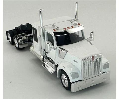 Kenworth W990 Flat Top Sleeper Cab in White - HO LOGISTICS