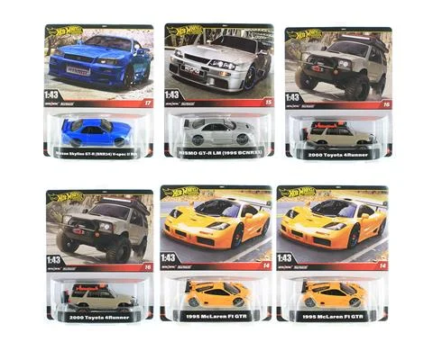 Hot Wheels 1/43 Premium - 6-Piece Set in a Non-Returnable Factory-Sealed Case