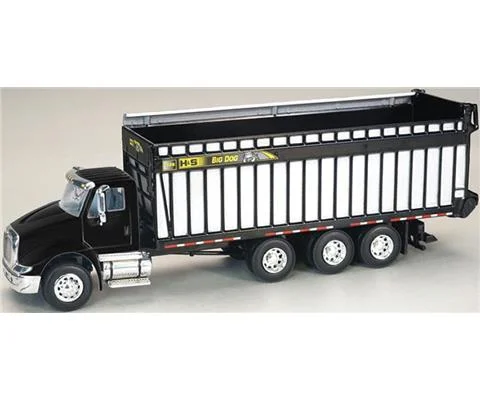H S Big Dog Forage Box on International 8600 Truck in Black - SPECCAST