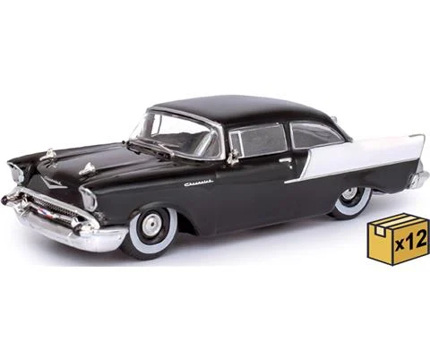 1957 Chevrolet One-Fifty Sedan in Onyx Black and India Ivory