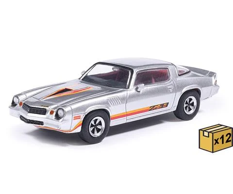 1979 Chevrolet Camaro Z28 in Silver with Orange Stripes - IXO AMERICA