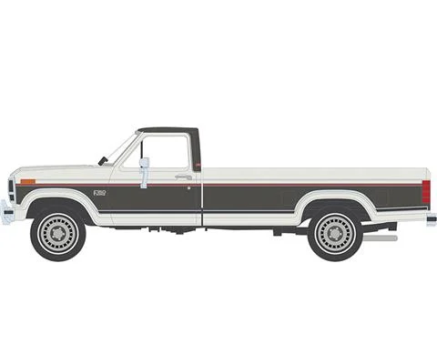 1986 Ford F-150 XLT Lariat Long Bed Styleside 4x2 in Tu-Tone Colonial Grey and Dark Grey Metallic