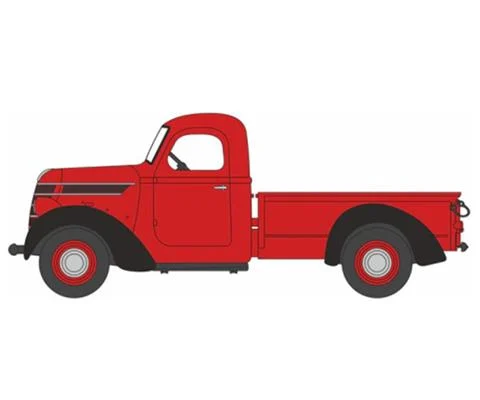 1937 International D-2 Pickup in Red and Black