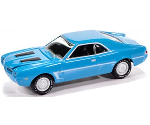 1969 AMC Javelin in Big Bad Blue with White C Stripe - JOHNNY LIGHTNING