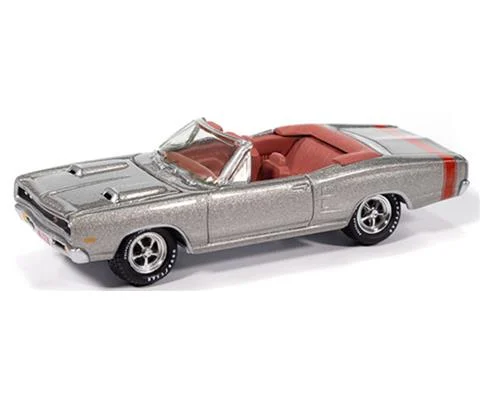 1969 Dodge Coronet R/T Convertible in A4 Silver - JOHNNY LIGHTNING