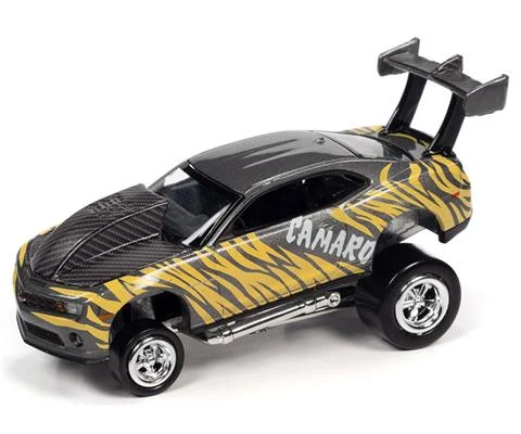 2011 Chevrolet Camaro in Gunmetal Metallic with Yellow Tiger Stripes - Zinger