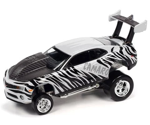 2011 Chevrolet Camaro in Pearl White with Black Tiger Stripes - Zinger