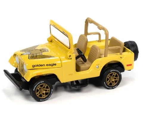 Jeep CJ-5 in Sunshine Yellow with Golden Eagle Graphics
