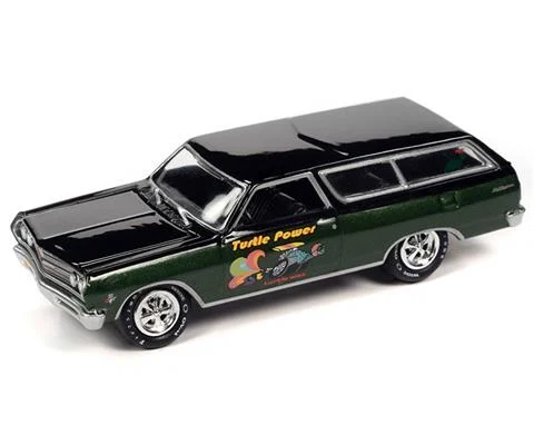 Turtle Wax - 1965 Chevrolet Chevelle Wagon in Green Metallic Lower with Gloss Black Upper Turtle Wax Graphics