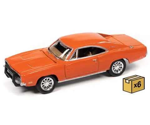 1969 Dodge Charger in Orange - 6 pieces in a Non-Returnable Factory-Sealed CASE