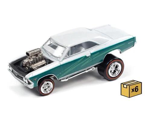 1966 Chevrolet Chevelle in Pearl White Metallic Green - Zinger - 6 pieces in a Non-Returnable Factory-Sealed CASE