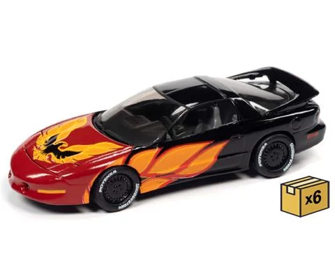 1993 Pontiac Firebird T/A in Black with Red Firebird Flames - Black with Flames - 6 pieces in a Non-Returnable