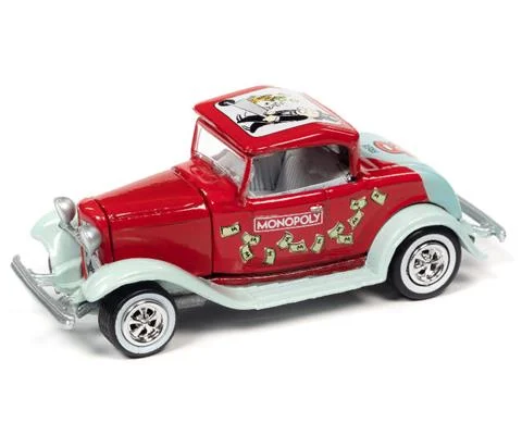 Monopoly - 1932 Ford Hi Boy Coupe in Red and Light Green - Free Parking