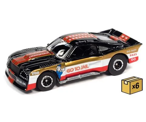 Monopoly - 1975 Ford Mustang Cobra II Racer Black and White with Red Stripes - Go To Jail - 6