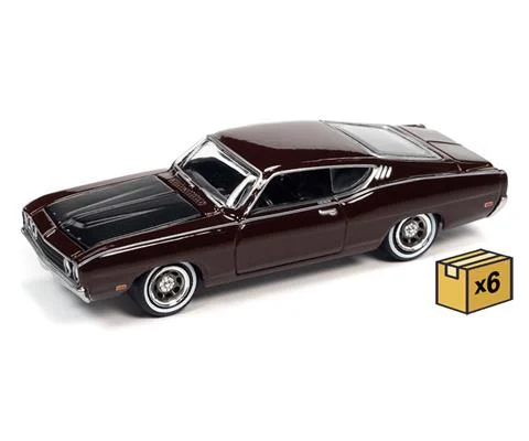1969 Ford Torino Talledega in Royal Maroon - 6 pieces in a Non-Returnable Factory-Sealed CASE