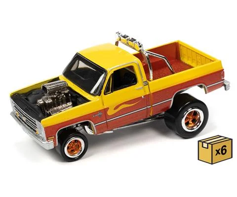 1985 Chevrolet Silverado Pickup Truck in Sunflower Yellow Root Beer Metallic - Zinger - 6 pieces in a Non-Returnable Factory-Sealed
